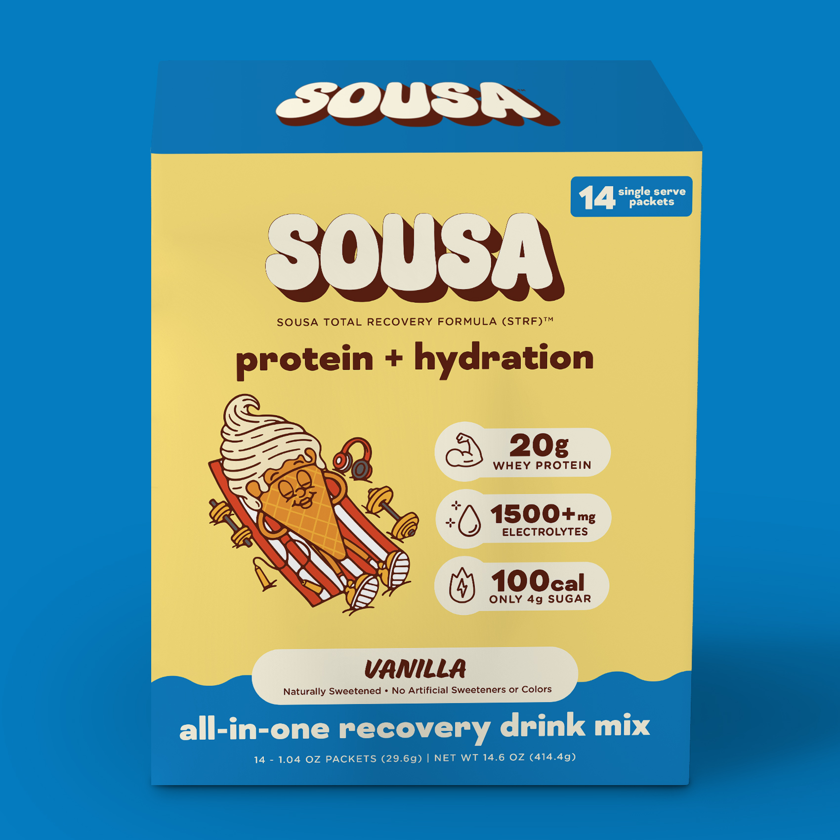 Vanilla all-in-one recovery drink mix