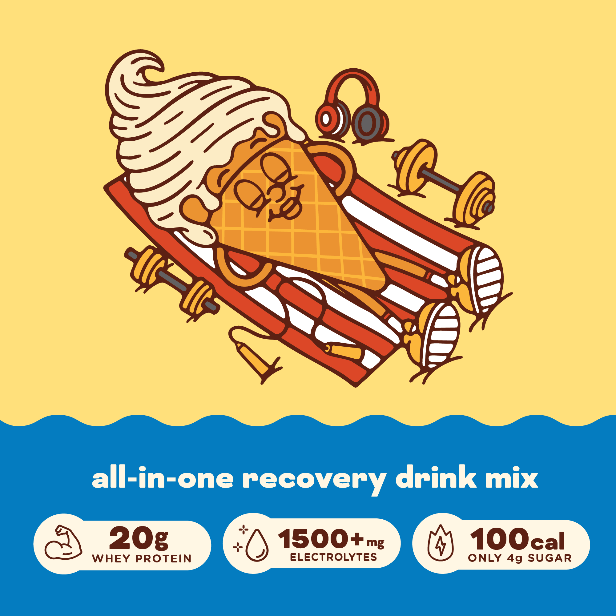 Vanilla all-in-one recovery drink mix