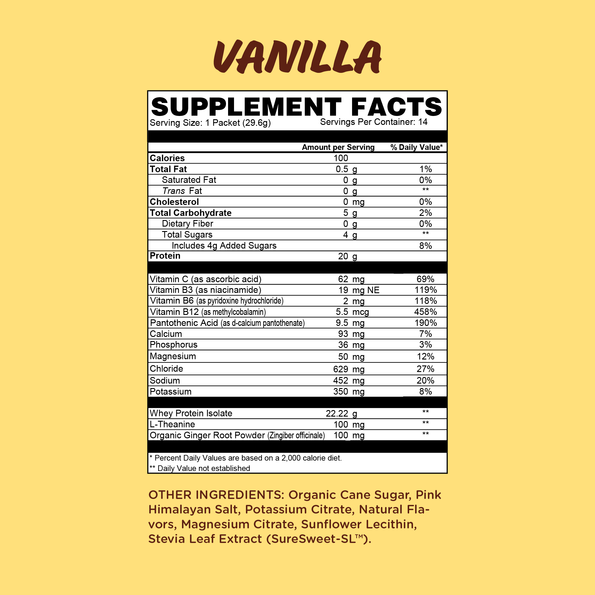 Vanilla all-in-one recovery drink mix