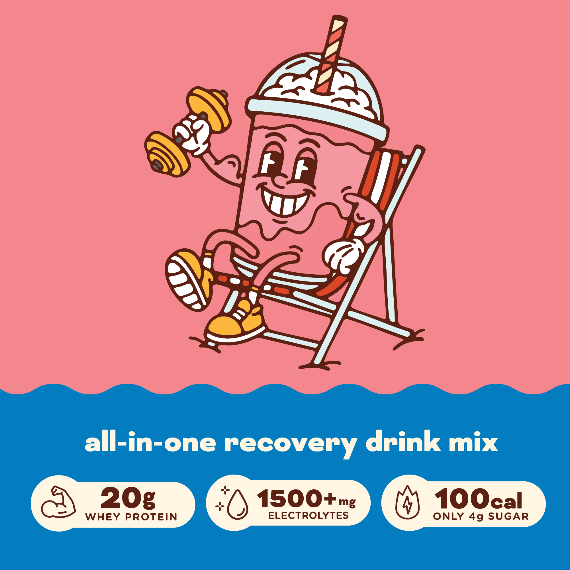Strawberry Milkshake all-in-one recovery drink mix