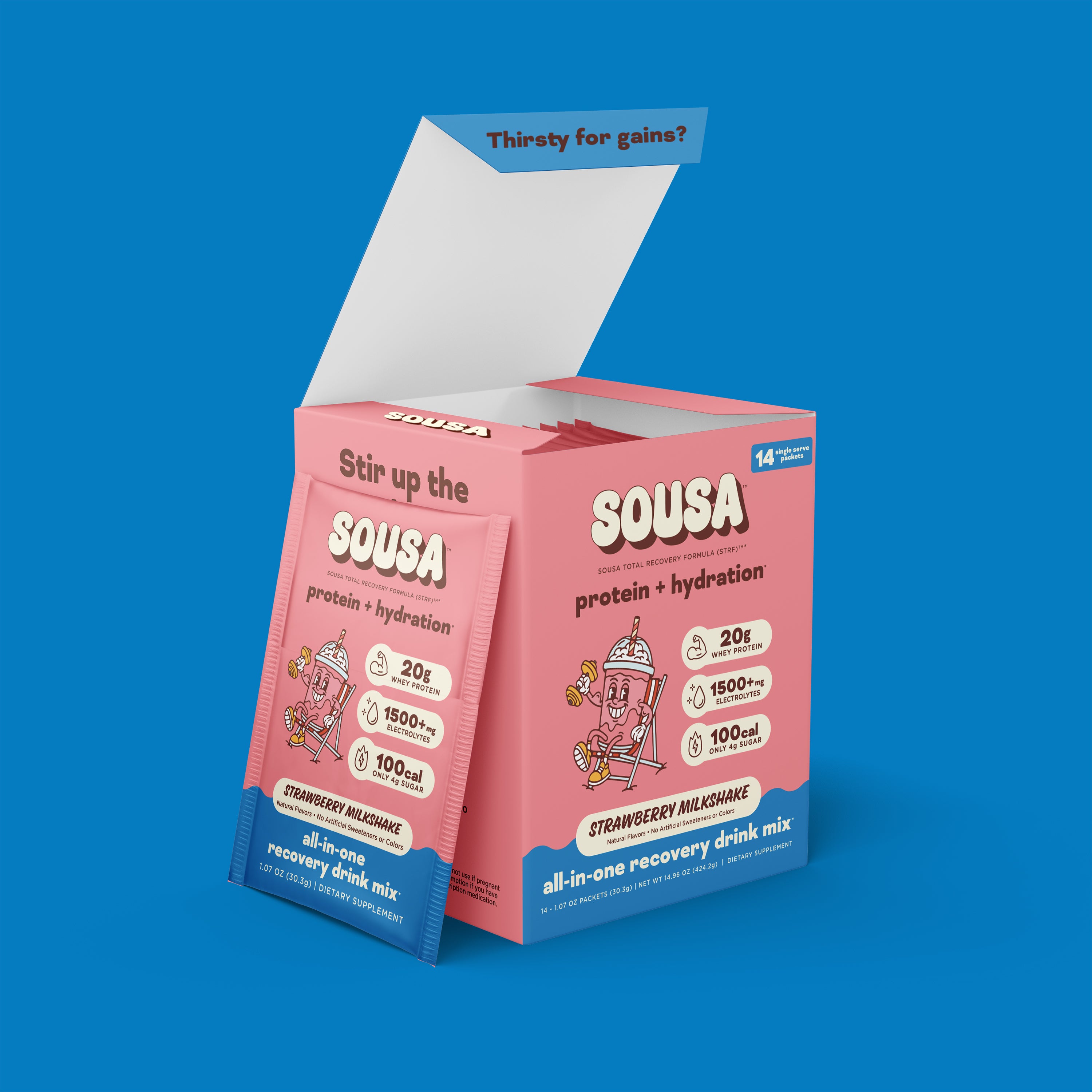 Strawberry Milkshake all-in-one recovery drink mix