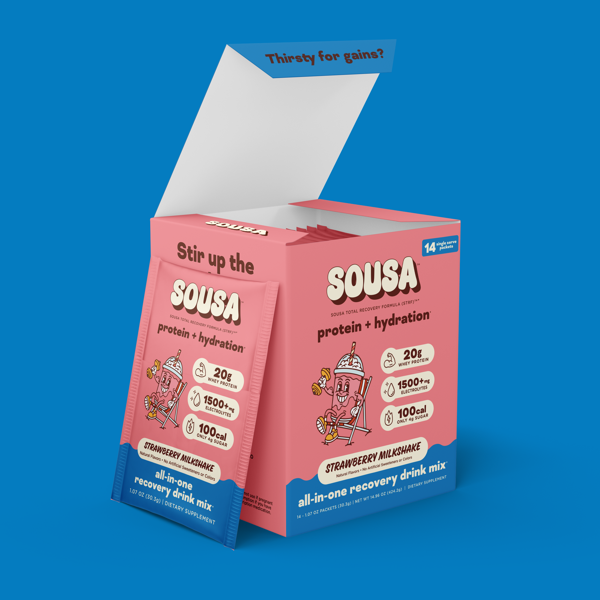 Strawberry Milkshake all-in-one recovery drink mix