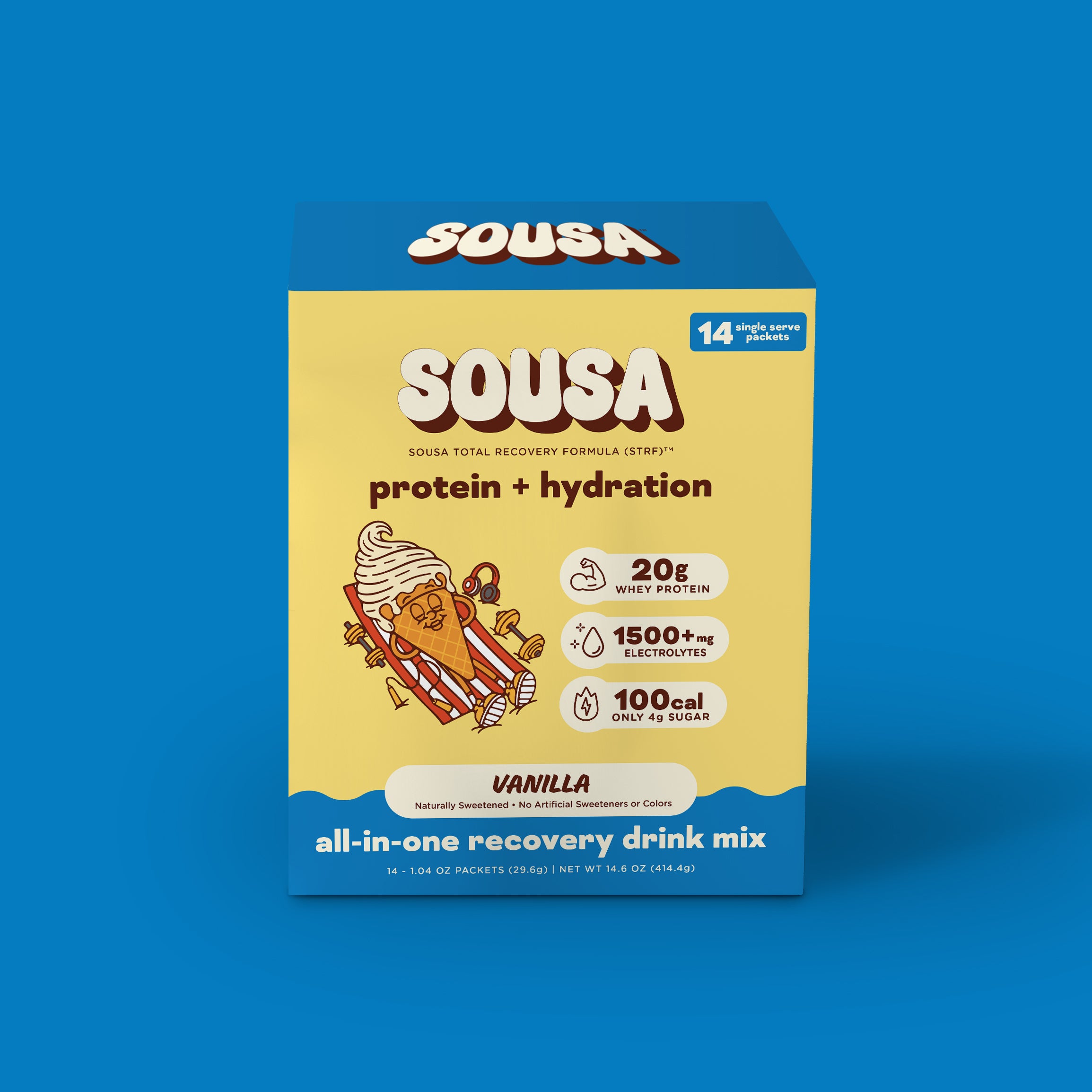 Vanilla all-in-one recovery drink mix