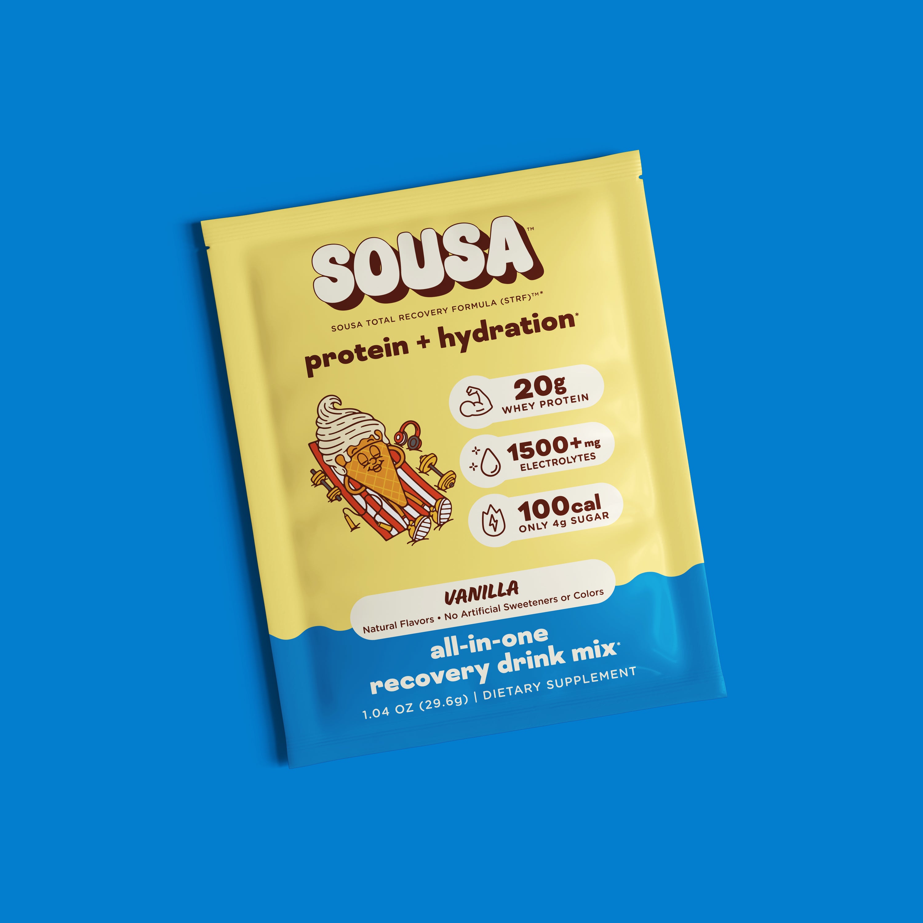 Vanilla all-in-one recovery drink mix