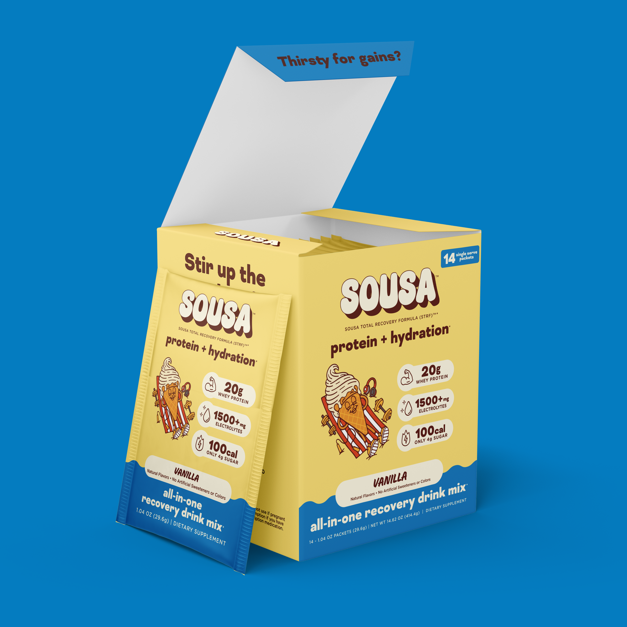 Vanilla all-in-one recovery drink mix